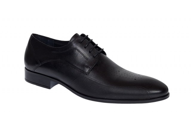 Pantofi barbati office eleganti din piele naturala Negru SIR015N